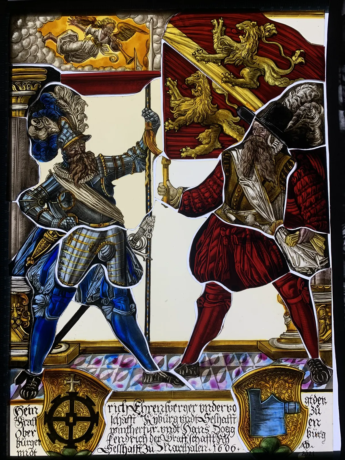 Kopie einer Glasmalerei, Marthalen